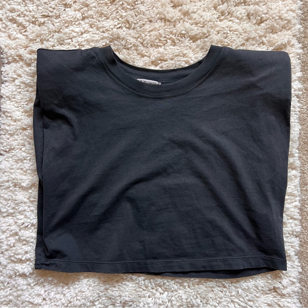ZARA Basics Cropped Muscle T-Shirt - SMALL